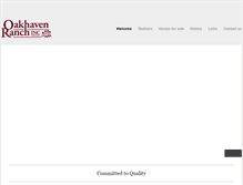 Tablet Screenshot of oakhavenranch.ca